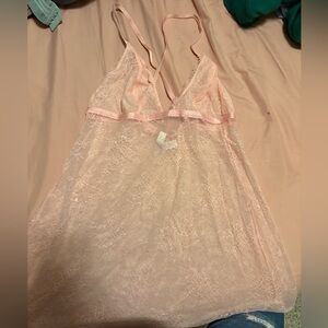 Pink babydoll lingerie dress